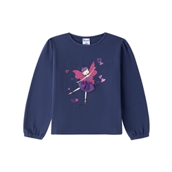 Camiseta azul manga larga - Imagen 1