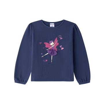 Camiseta azul manga larga - Imagen 1